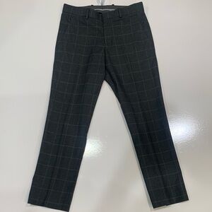 Perry Ellis Charcoal Checkered Dress Pants men’s size 29x30